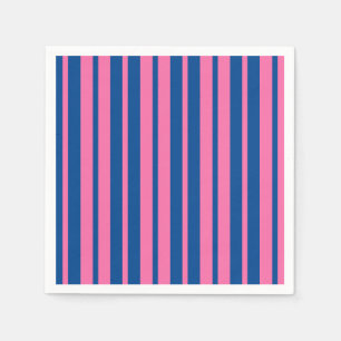 Pink Blue Stylish Stripes Pattern Design Napkin