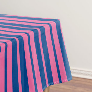 Pink Blue Stylish Stripes Pattern Design  Tablecloth