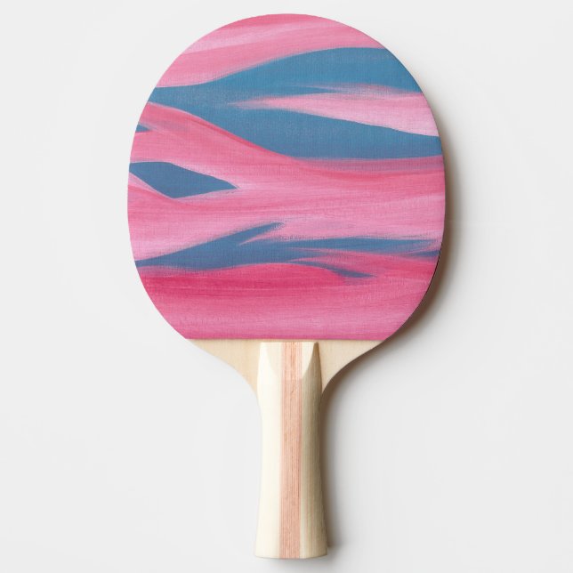 Pink Blue Sunset Painting Ping Pong Paddle (Front)
