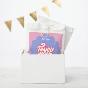 Pink & Blue Thank you feminine business  Favour Bag