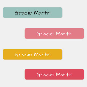 Pink Blue Yellow Back to School Rectangular