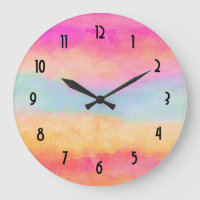 Pink Blue Yellow Rainbow Abstract Stripes