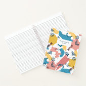 Pink Blue Yellow Shapes Pattern Notebook (Inside)
