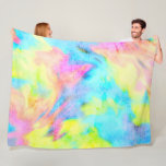 Pink Blue Yellow Tie Dye Fleece Blanket<br><div class="desc">All Occasion themed items designed by Umua. Printed and shipped by Zazzle or their partners.</div>