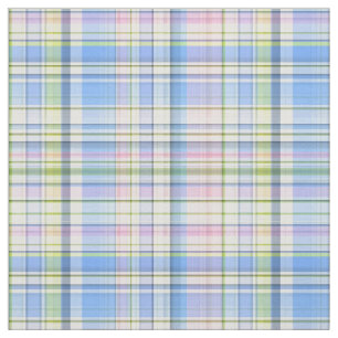 Pink Blue Yellow Wht Preppy Madras Style Plaid Sz6 Fabric