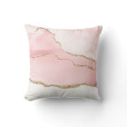 Pink Blush Agate with Gold Ribbon Elegant
