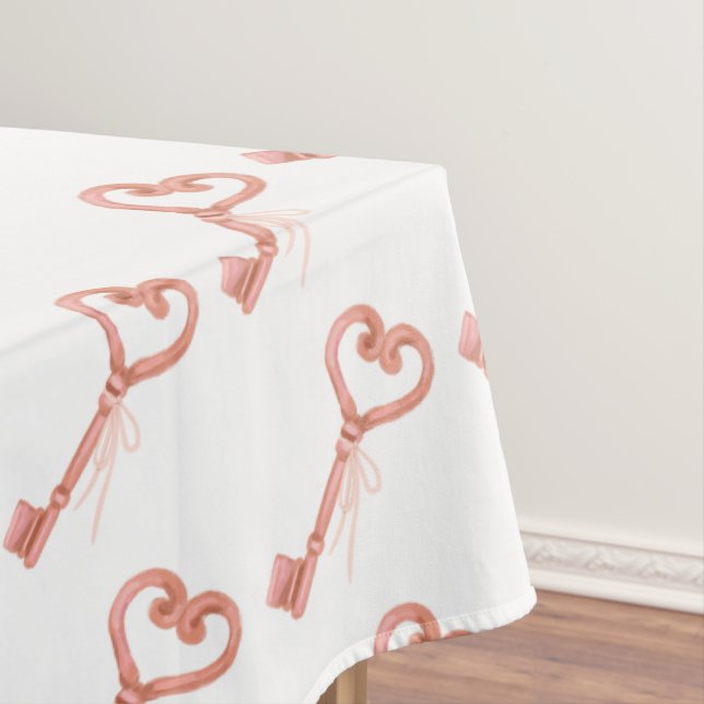 Pink Blush Bridal Key  Tablecloth (In Situ)