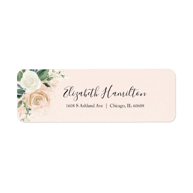 Pink Blush Delicate Floral Watercolor Elegant (Front)