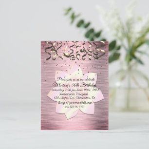 Pink Blush Elegant Lotus Flower Birthday Postcard
