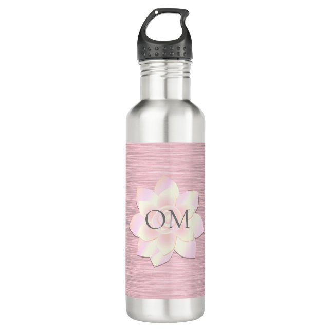 Pink Blush Elegant Lotus OM     710 Ml Water Bottle (Front)