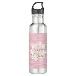 Pink Blush Elegant Lotus OM Logo 710 Ml Water Bottle