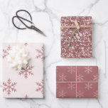 Pink Blush Elegant Snowflake | Christmas Holiday Wrapping Paper Sheet<br><div class="desc">Spread holiday cheer with this festive on trend minimalist starry wrapping paper. A really simple but elegant,  unique wrapping paper that will be sure to spread holiday joy!</div>