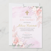 Pink blush floral baptism en espanol