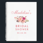 Pink Blush Floral Bridal Shower Gift List Notebook<br><div class="desc">Watercolor Pink Blush Floral Bridal Shower Gift List Notebook</div>