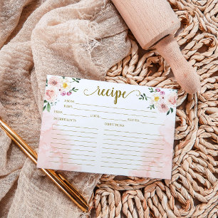 Pink Blush Floral Gold Bridal Shower Recipe