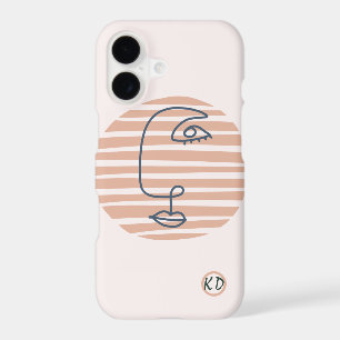 Pink Blush Geometric Modern Art