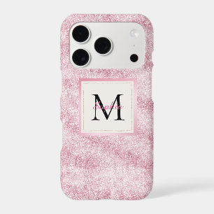 Pink Blush Glitter Monogram
