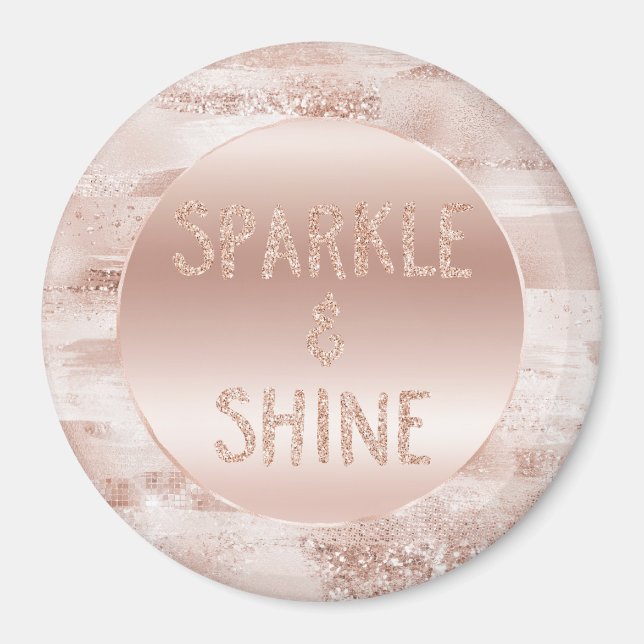 Pink Blush Glitzy Glitter Sparkle       Magnet (Front)