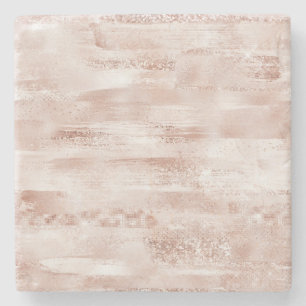 Pink Blush Glitzy Glitter Stone Coaster