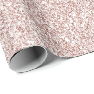 Pink Blush Glitzy Glitter         Wrapping Paper