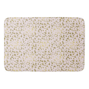 Pink Blush Gold Animal Print Bath Mat