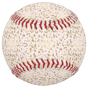 Pink Blush Gold Animal Print Softball