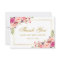 Pink Blush Gold Floral Baby Shower Thanks