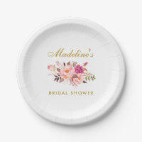 Pink Blush Gold Floral Bridal Shower