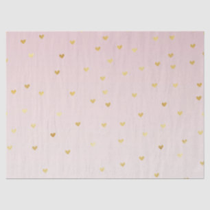 Pink Blush Gold Glam Hearts Tissue Paper