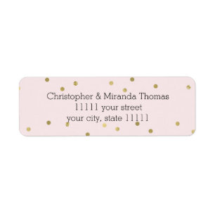Pink Blush Gold Sparkle Confetti Personnalisé
