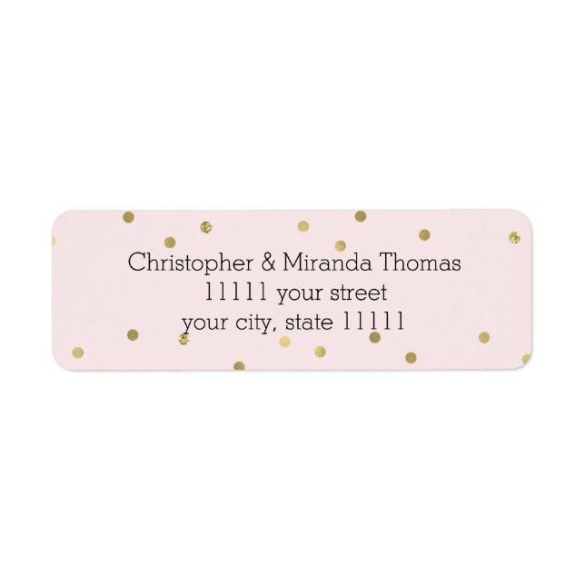Pink Blush Gold Sparkle Confetti Personnalisé (Devant)