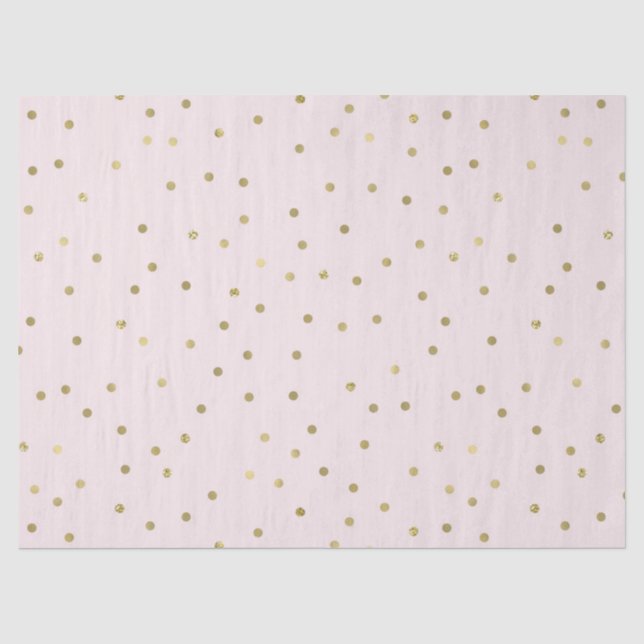 Pink Blush Gold Sparkle Confetti Tissue Paper (Front)