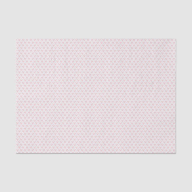 Pink Blush Hearts Tissue Paper (Front)