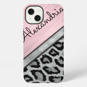 Pink Blush Illuminating Leopard Print iPhone 13 Case