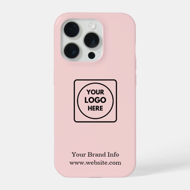 Pink Blush Logo | Modern Corporate Business Design iPhone Case (Back)
