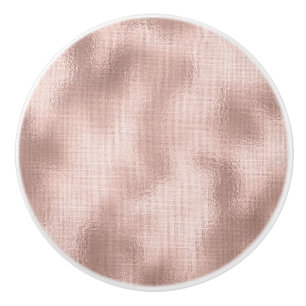 Pink Blush Rose Ceramic Knob