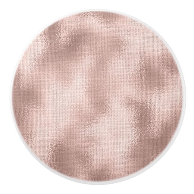 Pink Blush Rose Ceramic Knob (Front)