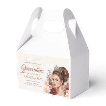 Pink Blush Rose Elegant Quinceañera Favor