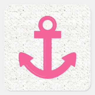Pink boat anchor distressed stickers