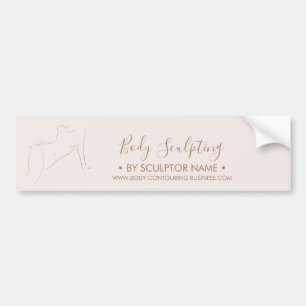 Pink Body sculpting contouring spa branding Bumper Sticker