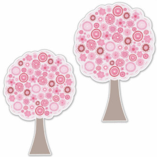 Pink Bohemian Tree Art Illustration Painting