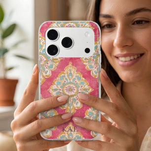 Pink Boho Arabesque Personalized