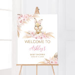 Pink Boho Bunny Baby Shower Welcome Poster<br><div class="desc">Make your event special with this Girl Rabbit Baby Shower with our cute and lovely printable Welcome Sign featuring adorable Pink Pampas Grass Baby Shower theme. Download,  personalize,  and create lasting memories with this perfect touch for your joyous celebration!

BS609</div>