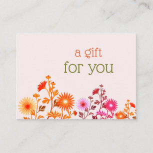 Pink Boho Country Floral Business Card