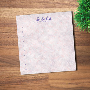 Pink Bokeh Design Lettered To-Do List Notepad