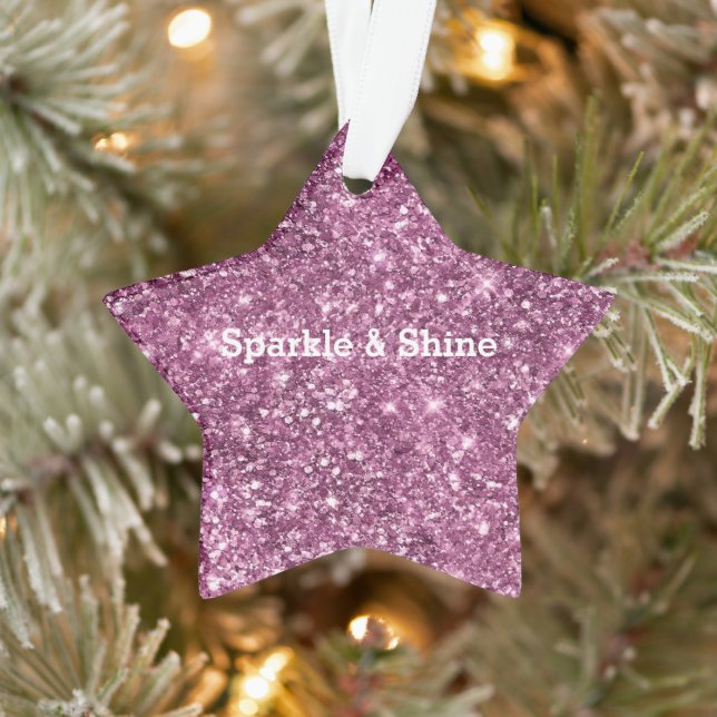 Pink Bokeh Glitter Ornament (Tree)