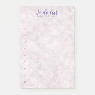 Pink Bokeh Lettered To-Do List Notes