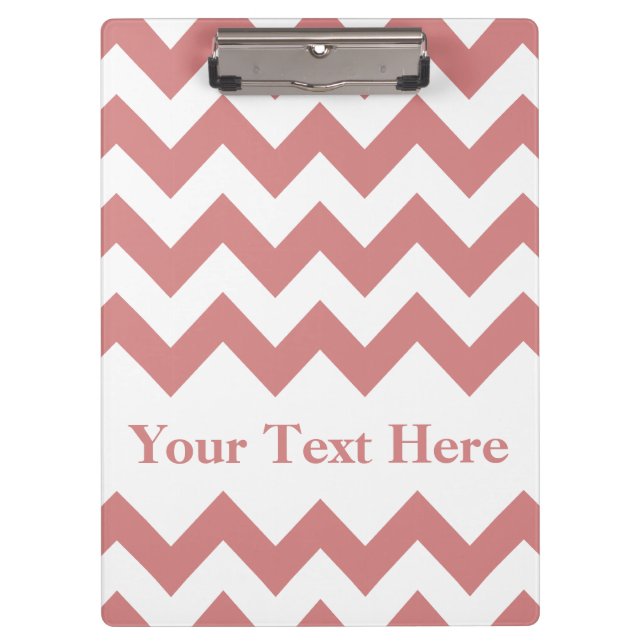 Pink Bold Chevron with customizable text Clipboard (Front)