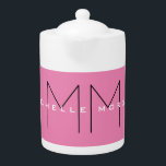 Pink Bold Monogram Modern Minimalist Name Initials<br><div class="desc">Trendy Modern Customize Professional Simple Design. You Can Easily Edit Details on the Product.</div>