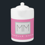 Pink Bold Monogram Modern Minimalist Name Initials<br><div class="desc">Trendy Modern Customize Professional Simple Design. You Can Easily Edit Details on the Product.</div>